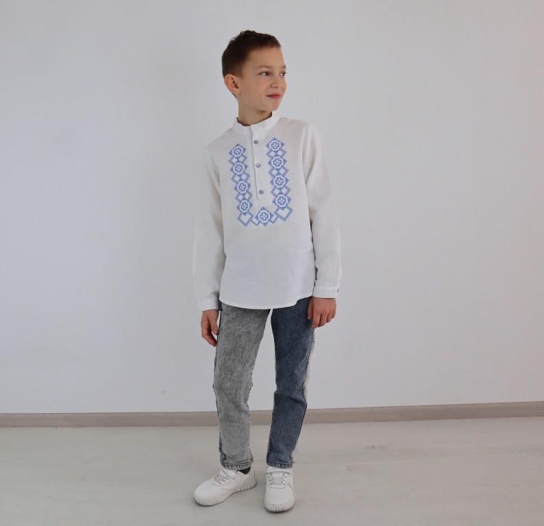 Сорочка вишиванка Остін 128 см Блакитний (0001645-128)
