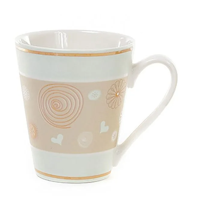 Чашка керамическая Flora Спираль 0,3 л (28454)