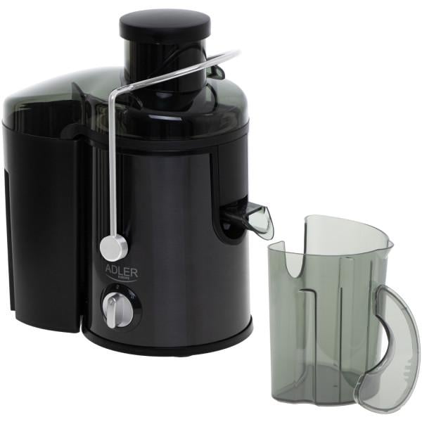 Соковыжималка Adler AD 4132 Dark Inox 600W контейнер для сока 450 мл с контейнером для мякоти 1500 мл Black (AD4132) - фото 3