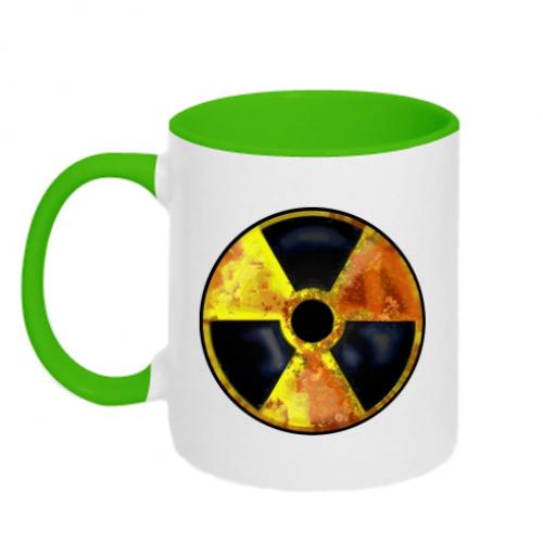 Чашка двухцветная Stalker Danger 320 мл Белый с зеленым (367484-37-43986)