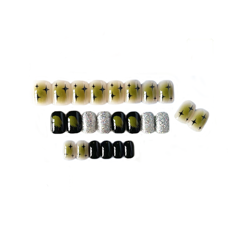 Накладные ногти с клеем Bananahall 13442 24 шт. Зеленый (A9961)