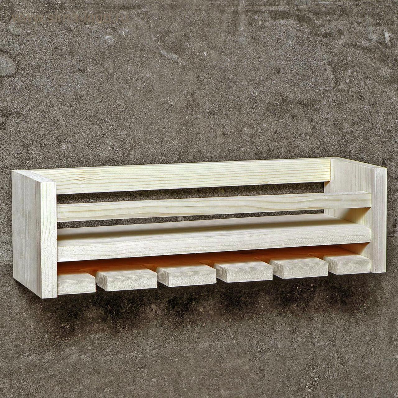 Полка для вина настенная из дерева Канаока Бланже (ПНК-021801)