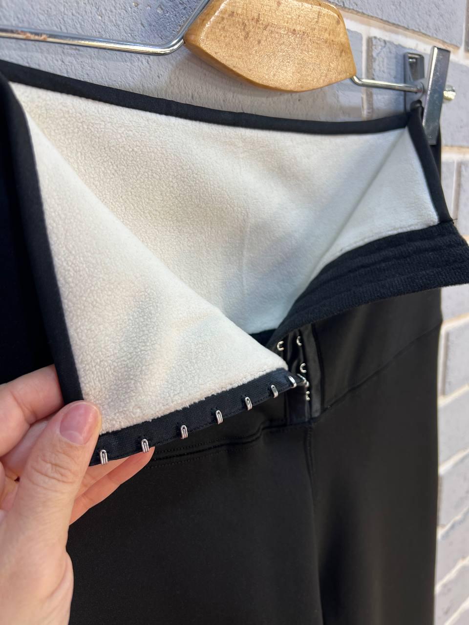 Лосины женские Kenalin 9240 микродайвинг корсет крючки утепленные на меху 3XL Черный (3080) - фото 3