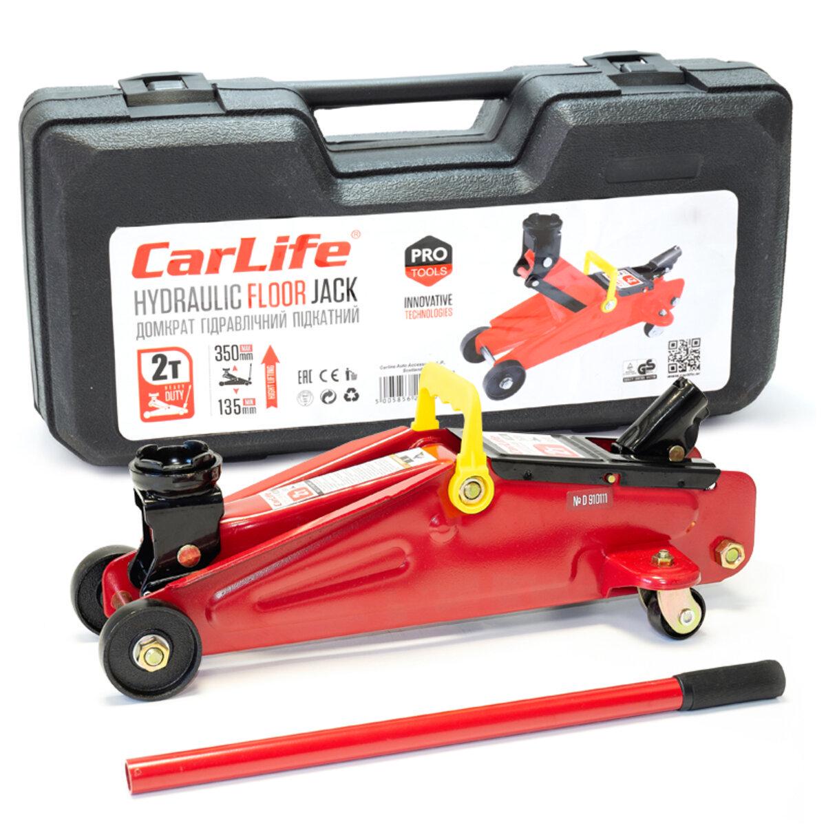 Домкрат подкатной CarLife FJ610P 2т 135-350 мм в кейсе Домкрат подкатной CarLife FJ610P 2т 135-350 мм в кейсе