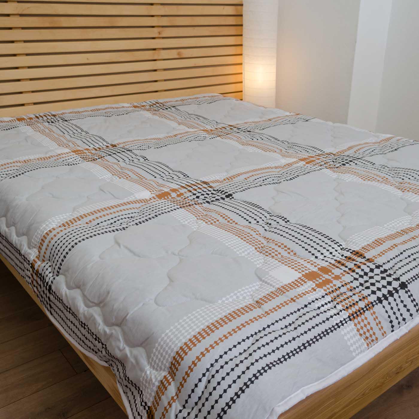 Одеяло конопляное зимнее YouStar Горес сатин полуторный 140х210 см Серый (chn-kksw-p-gores) - фото 7