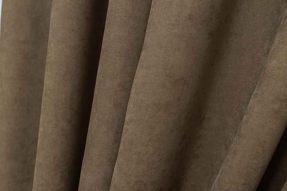 Комплект штор Микровельвет 1,5x2,85 м 2 шт. №5 Коричневый (2883-01) - фото 4 Комплект штор Микровельвет 1,5x2,85 м 2 шт. №5 Коричневый (2883-01) - фото 4