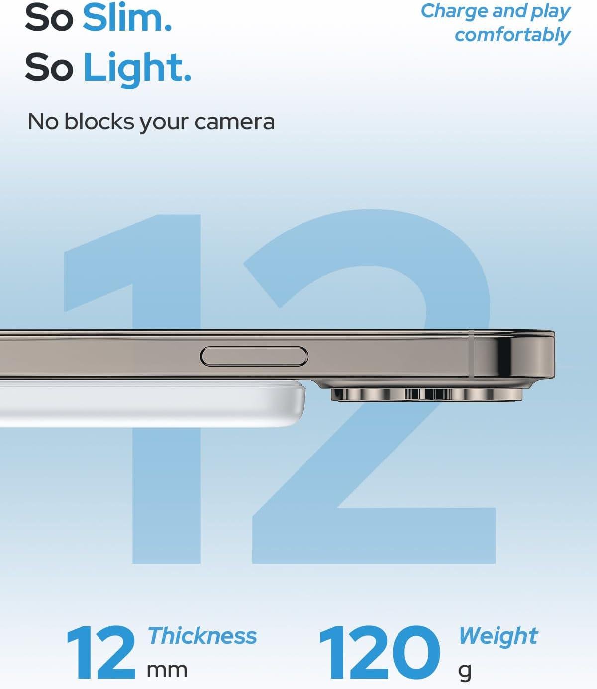 Повербанк магнитный MagSafe 5000 mAh для iPhone Air/17/16/15/14/13/12 White - фото 4