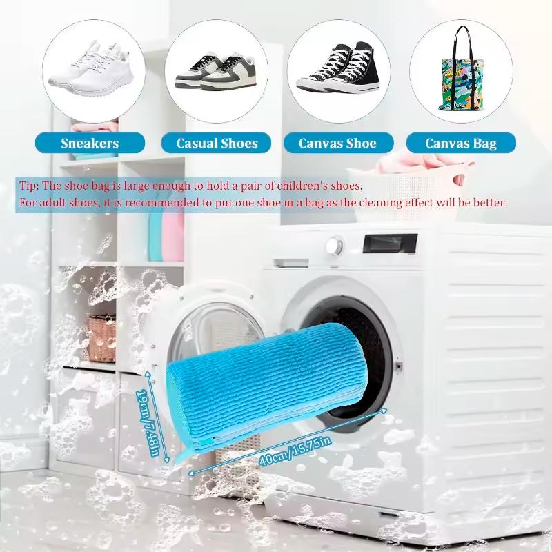 Мешок для стирки обуви Lazy people микрофибра Голубой (1011060-LightBlue) - фото 7 Мешок для стирки обуви Lazy people микрофибра Голубой (1011060-LightBlue) - фото 7