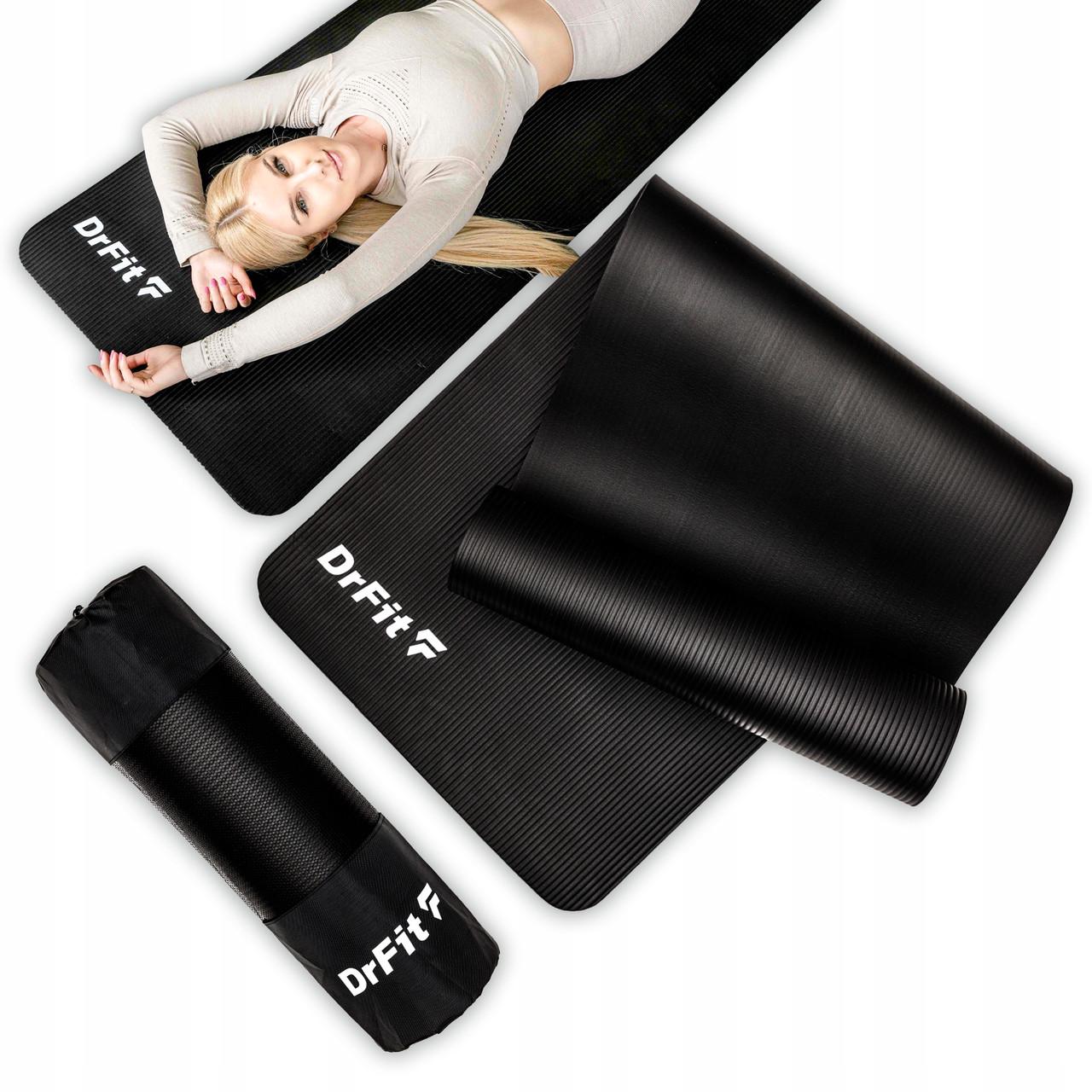 Килимок для спорту DrFit NBR 60 з чохлом 183 см Чорний - фото 2 Килимок для спорту DrFit NBR 60 з чохлом 183 см Чорний - фото 2
