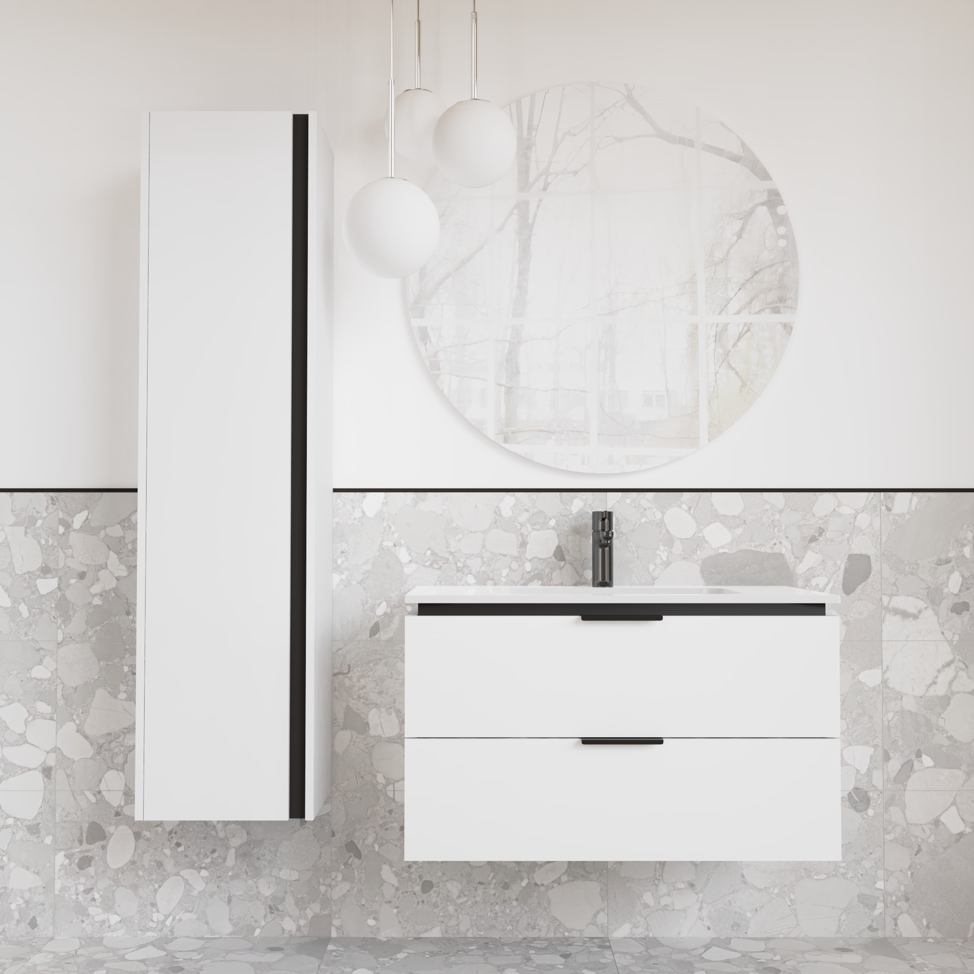 Тумба підвісна з раковиною MVK Vostok Icon 70 В2 700х450х530 мм Емаль Білий Матовий (p270wh) - фото 4 Тумба підвісна з раковиною MVK Vostok Icon 70 В2 700х450х530 мм Емаль Білий Матовий (p270wh) - фото 4