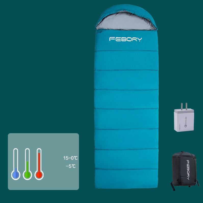 Спальник с подогревом 220x75 для температура до -5 °C питание USB - фото 4