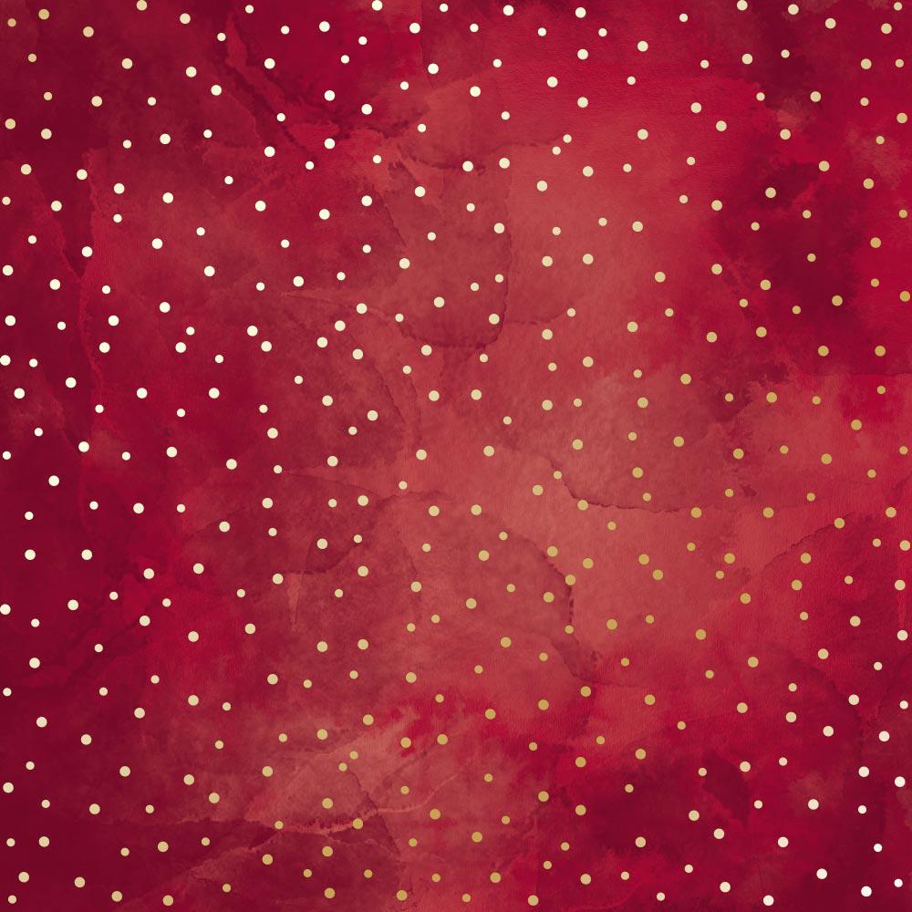 Лист бумаги односторонний Golden Drops с фольгированием 30,5х30,5 см Burgundy/Aquarelle