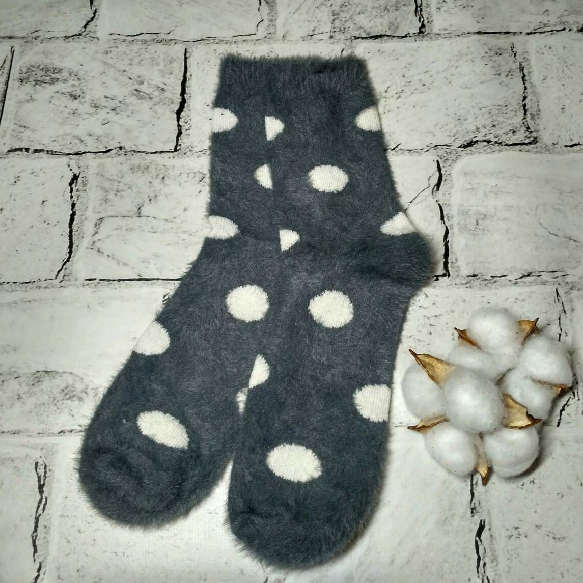 Термоноски женские высокие Горох норка/кашемир р. 36-40 Серый (BJ6624-3)