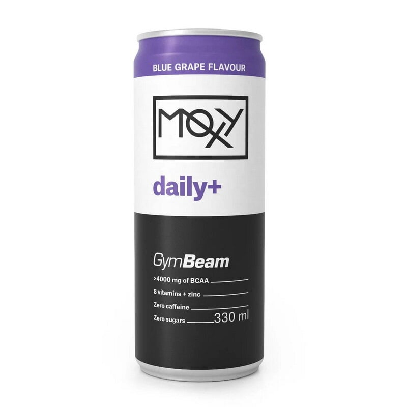 Аминокислоты напиток без кофеина и сахара GymBeam BCAA 2:1:1 MOXY daily+ 330 мл Синий виноград