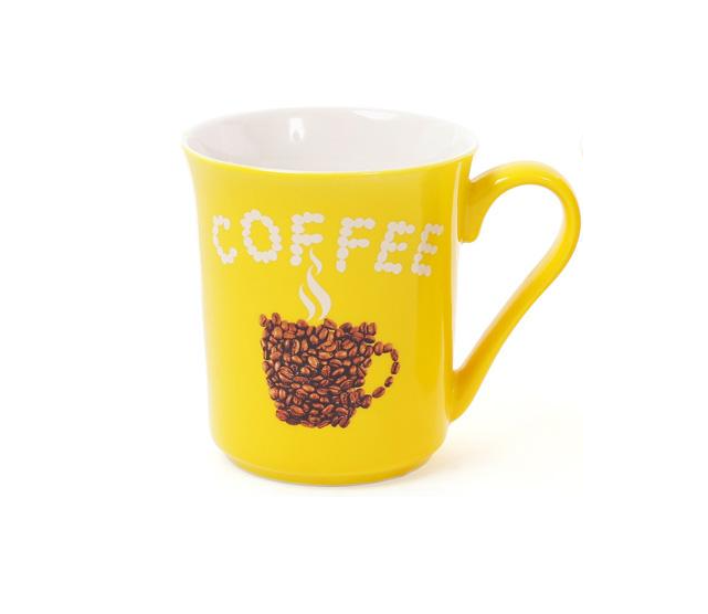 Чашка порцелянова Кавові зерна 270 мл Жовтий