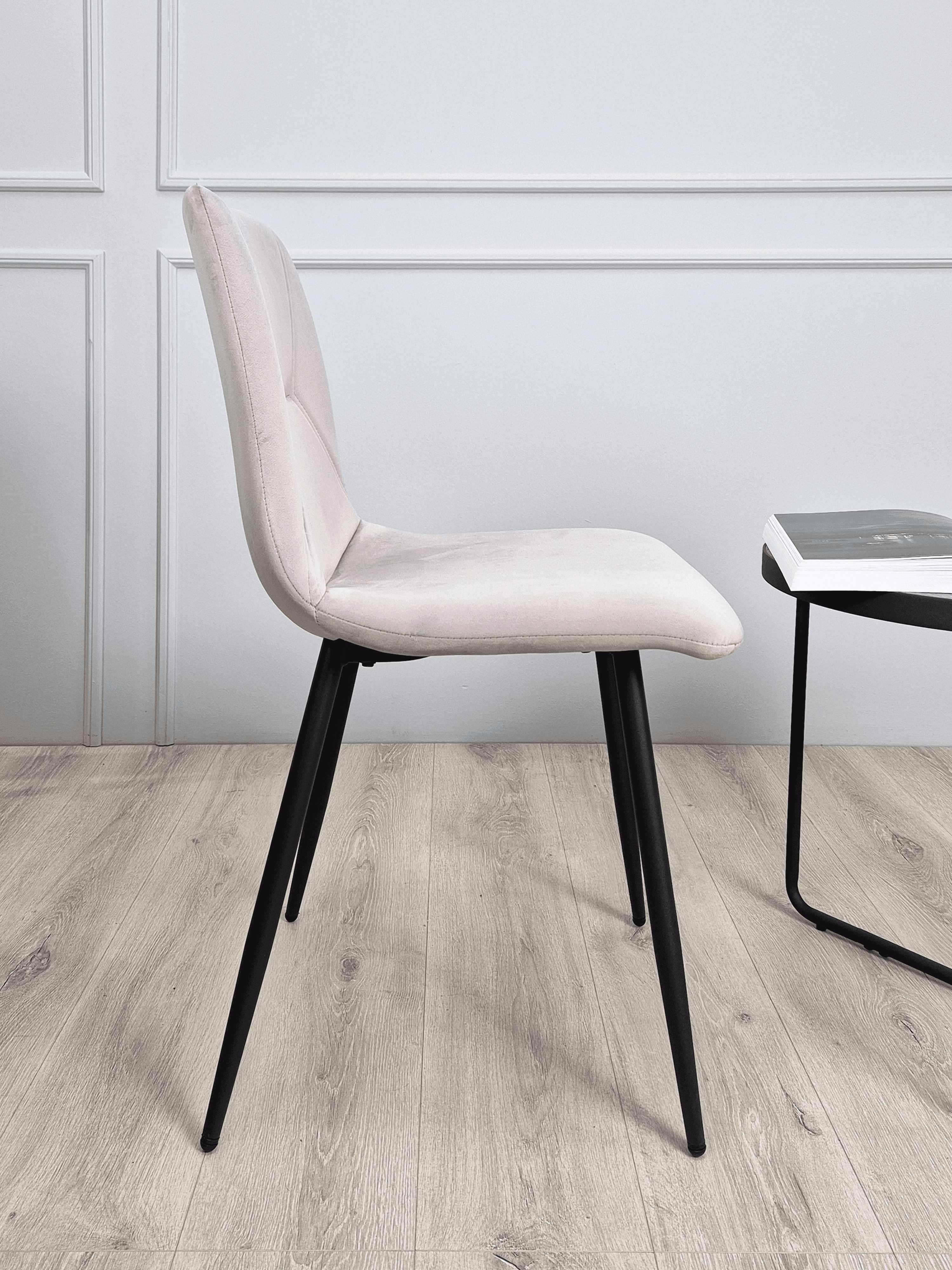 Стул кухонный Intarsio Mark велюр Черный/Светло-розовый - фото 7