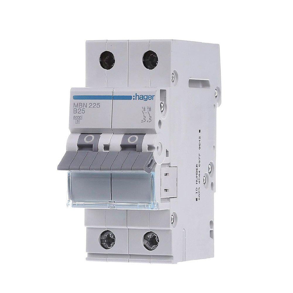 Автоматический выключатель Hager 2P 25A B 6 kA MBN2252M