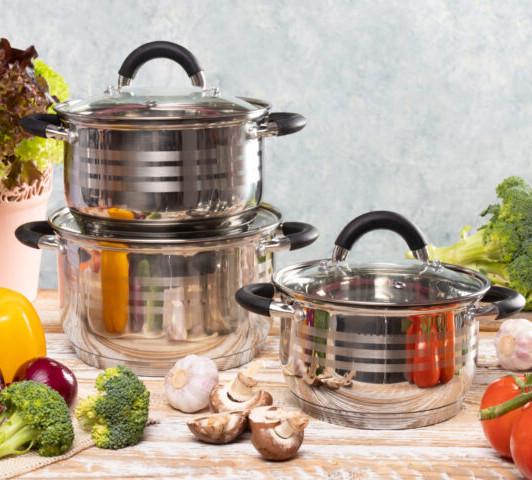 Набор кухонной посуды Edenberg из нержавеющей стали 6 пр. (EB-2411) - фото 2 Набор кухонной посуды Edenberg из нержавеющей стали 6 пр. (EB-2411) - фото 2