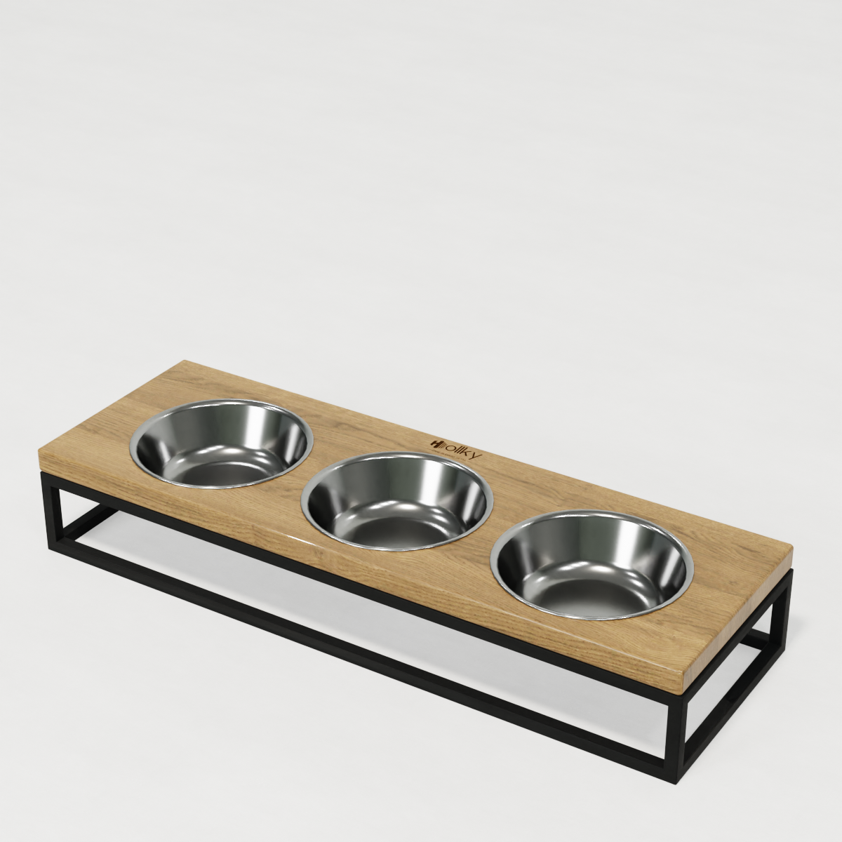 Миски на підставці для котів і маленьких собак Hollky Base Bar 3х0,45 л (Bar-54187-BLNT) - фото 3 Миски на підставці для котів і маленьких собак Hollky Base Bar 3х0,45 л (Bar-54187-BLNT) - фото 3