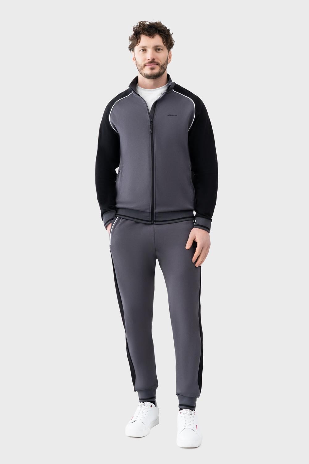 Спортивный костюм мужской Avecs Double Face трикотажный 4XL Серый (50603/17-4XL)