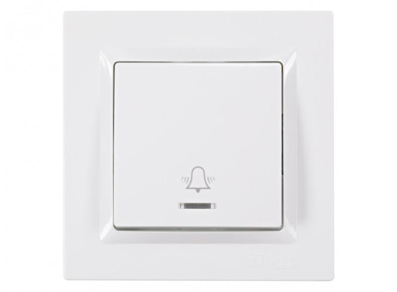 Кнопка звонка с подсветкой Luxel 9018 JAZZ Белый