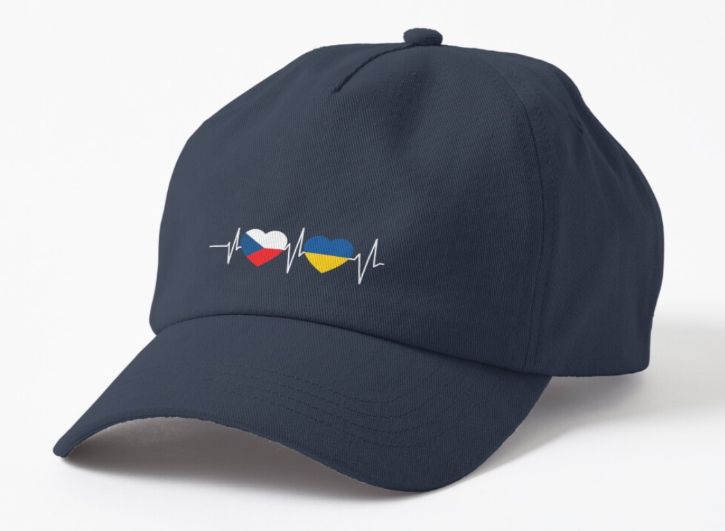 Кепка унисекс Malfini с патриотическим принтом Czech Ukraine Темно-синий (УКР337К-2)