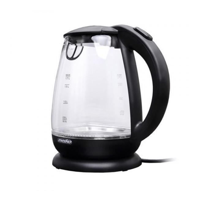 Електрочайник зі скла Mesko MS 1263 1,7 л Black (111553)