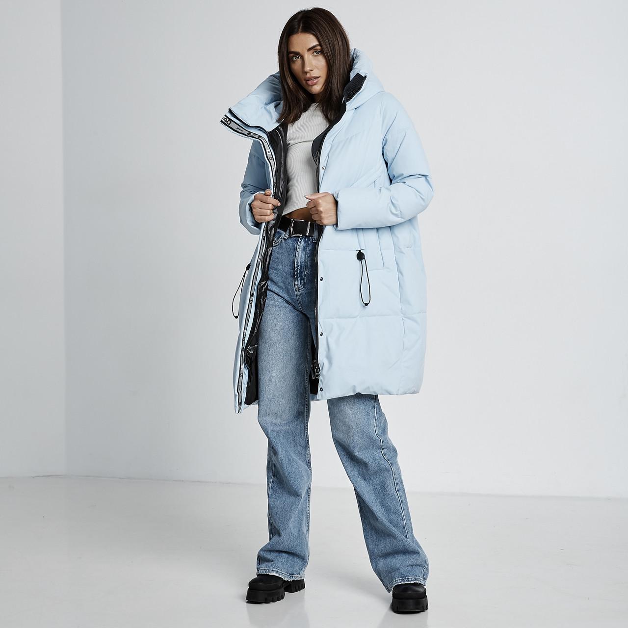 Пуховик зимний Oversize 90 см Fodarlloy M Голубой - фото 4 Пуховик зимний Oversize 90 см Fodarlloy M Голубой - фото 4