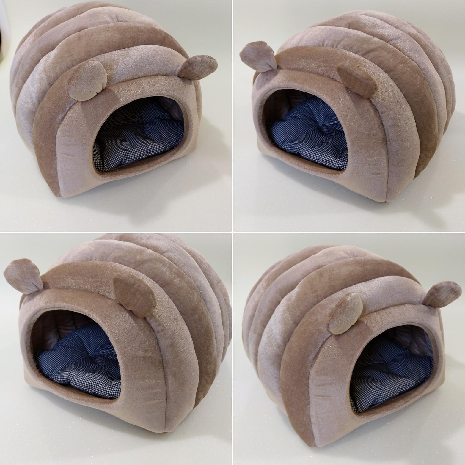 Домик-лежак для домашних животных Luх home Гусеница с подушкой 48х40х36 см Бежевый (26858016) - фото 2 Домик-лежак для домашних животных Luх home Гусеница с подушкой 48х40х36 см Бежевый (26858016) - фото 2