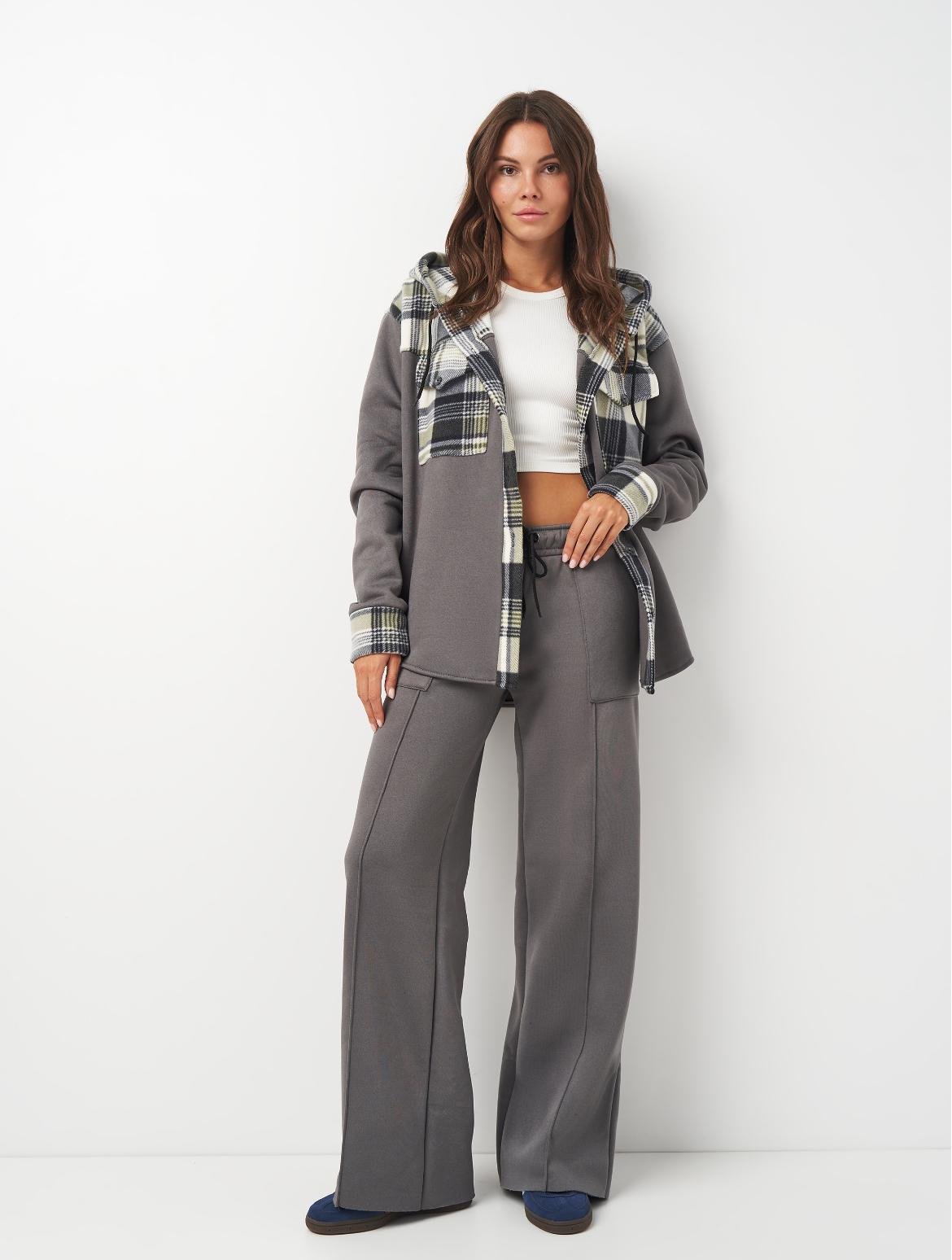 Спортивные штаны женские Элли теплые р. 48 Графитовый (2288073203) - фото 1 Спортивные штаны женские Элли теплые р. 48 Графитовый (2288073203) - фото 1