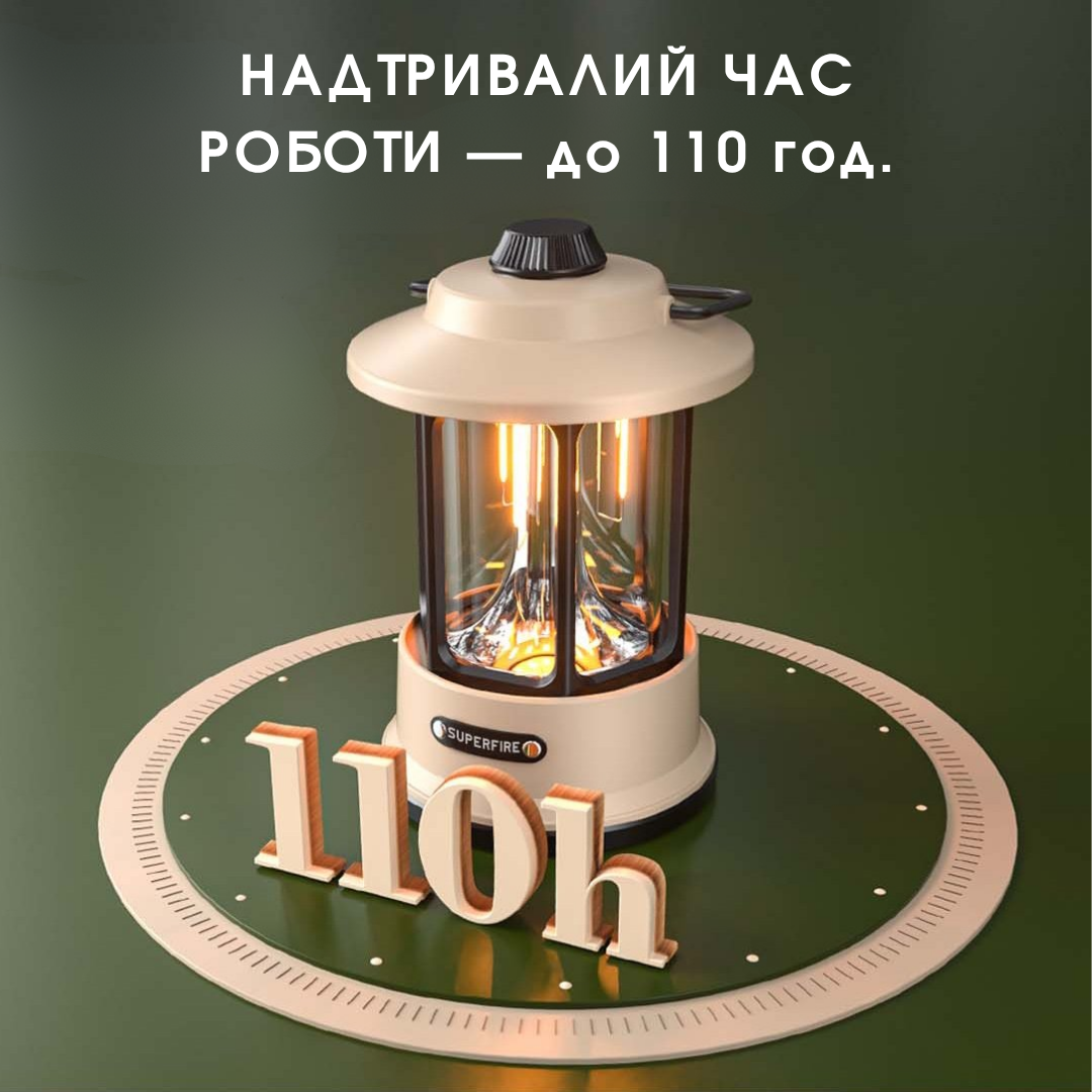 Ліхтар-Powerbank SuperFire T35 Ретро кемпінговий (2833256291) - фото 4 Ліхтар-Powerbank SuperFire T35 Ретро кемпінговий (2833256291) - фото 4