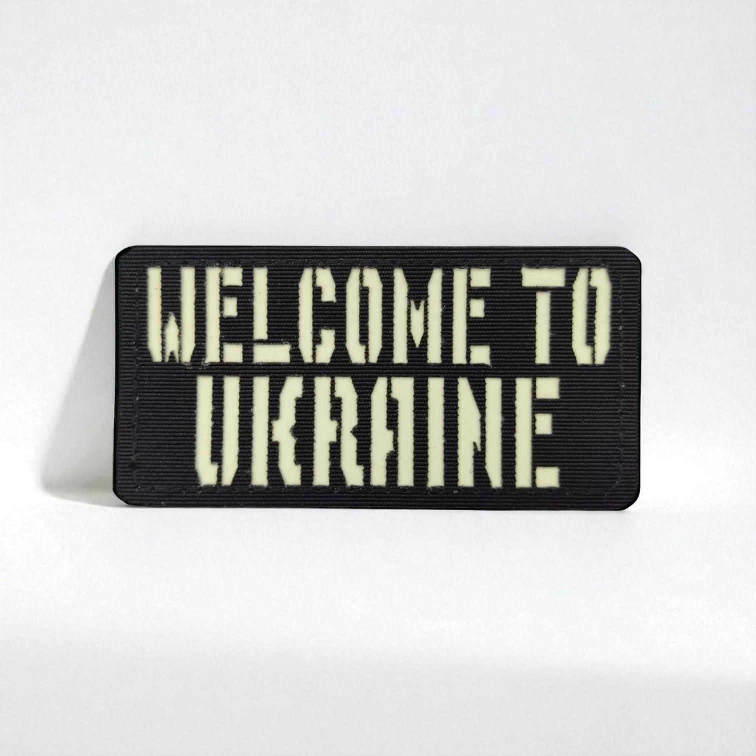 Шеврон Laser Cut "Welcome to Ukraine" Черный