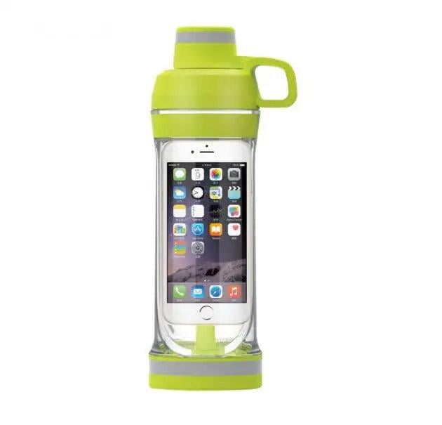 Бутылка с отсеком для телефона CUP Bottle 5S Green