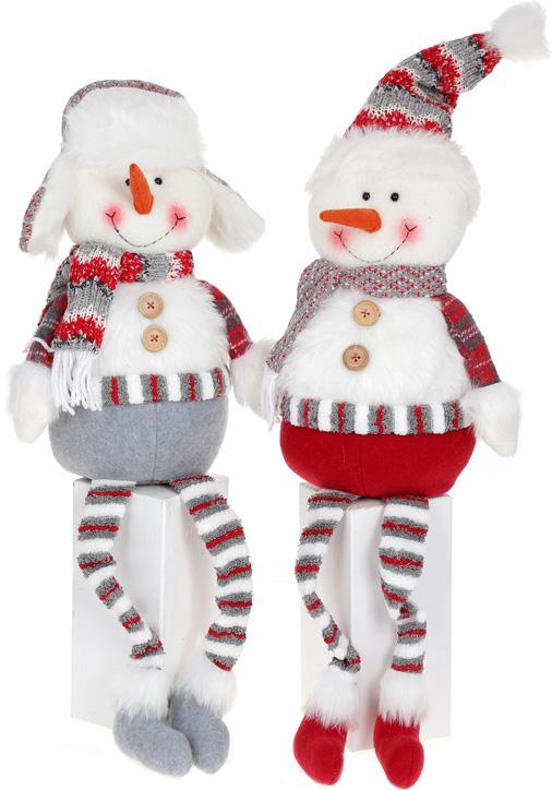 Набор мягких игрушек Веселые снеговики 2 шт. 22х13х59 см