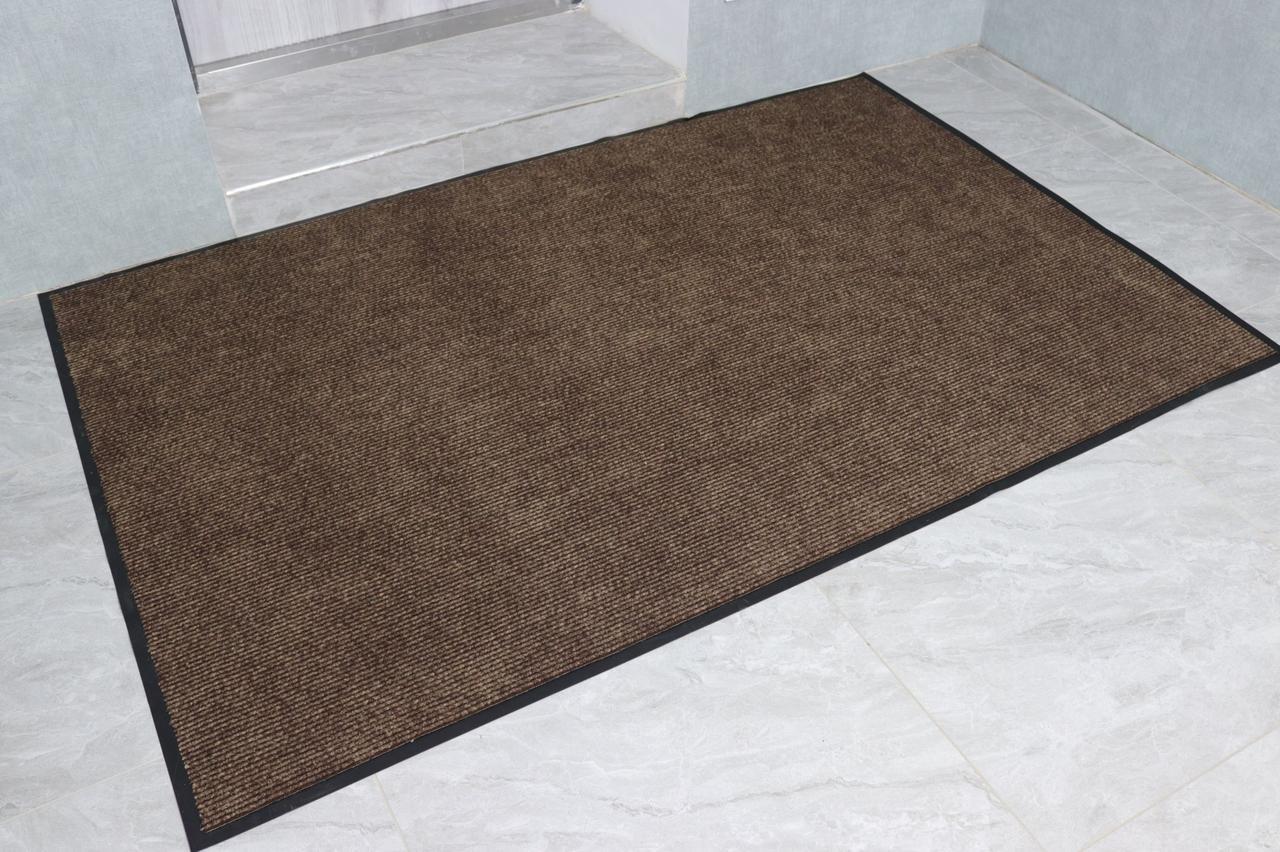 Коврик грязезащитный 88x120 см в прихожую Ребро (3008/brown) - фото 1