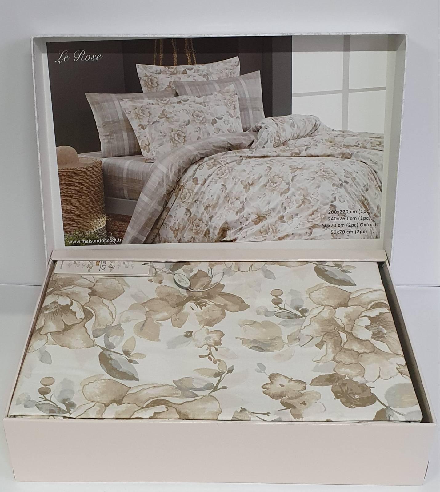 Комплект постельного белья Maison D'or Ранфорс Le Rose 200х220 Beige (CN5945)