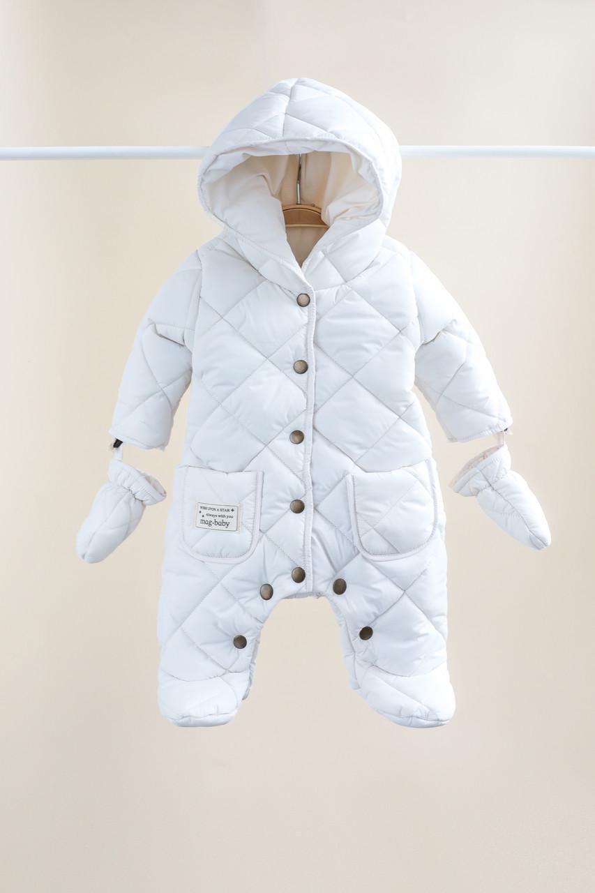 Комбінезон дитячий стьобаний Mag Baby Rum 62 см 0-3 міс. Молочний (2487061335)