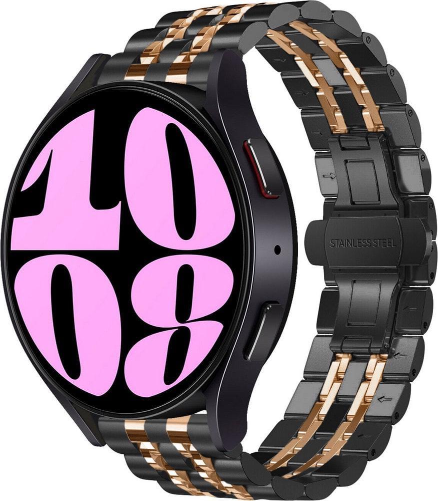 Браслет металлический Spinye Line для Galaxy Watch 6 44 мм Black Pink (37597-51)