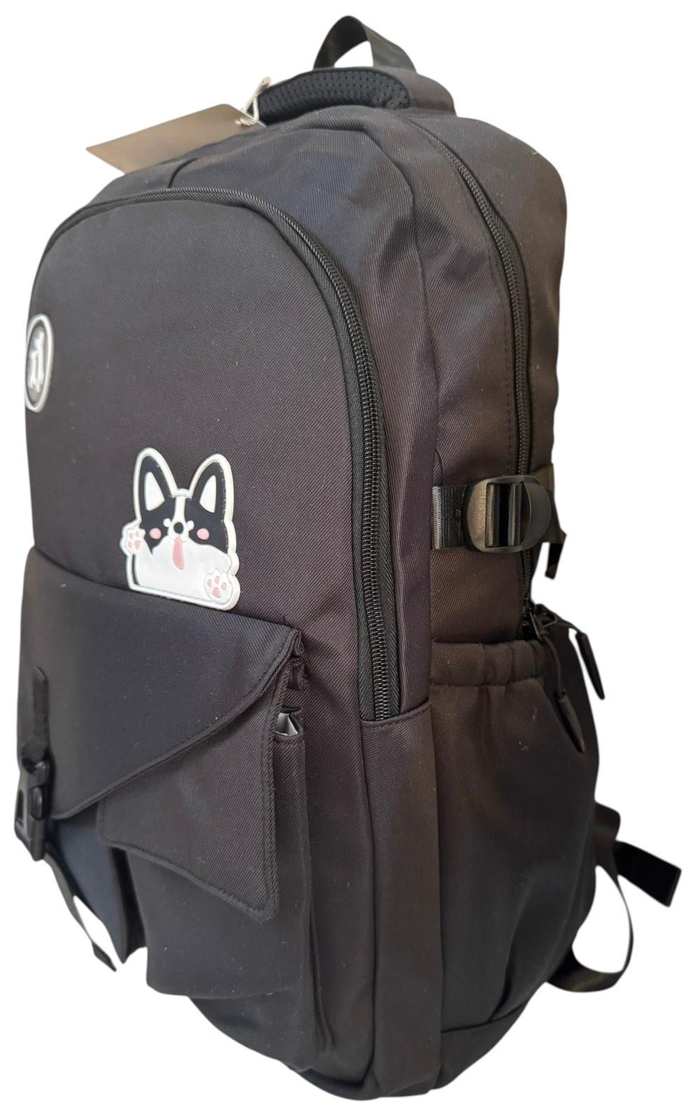 Рюкзак шкільний з трьома відділеннями Чорний (7002B) - фото 4