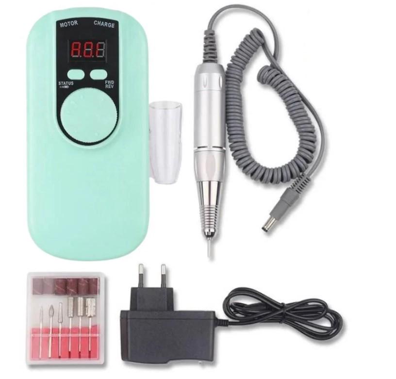 Фрезер SG701 на аккумуляторе 1200mAh 35 000 об/мин. 36 Вт Бирюзовый Фрезер SG701 на аккумуляторе 1200mAh 35 000 об/мин. 36 Вт Бирюзовый