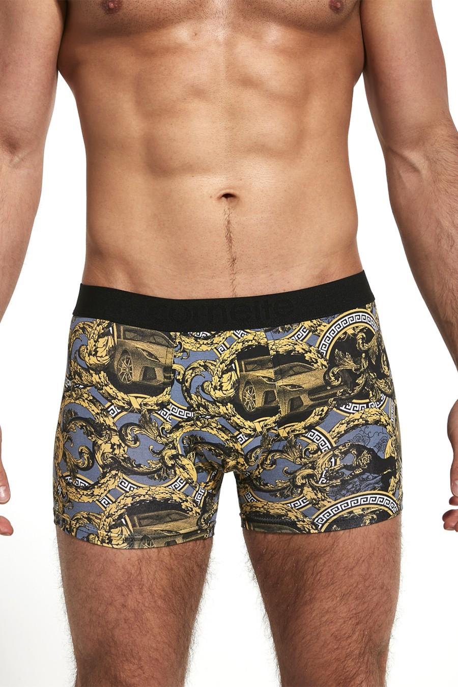 Трусы боксеры Cornette р. 52/XL Графитово-желтый (68416)