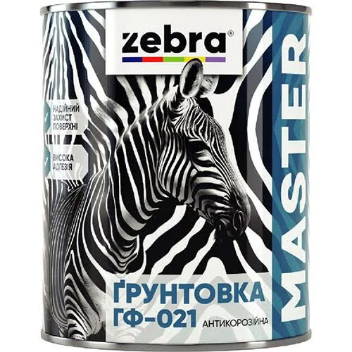 Грунт ZEBRA М87 по металу гф-021 2,6 кг Червоно-коричневий