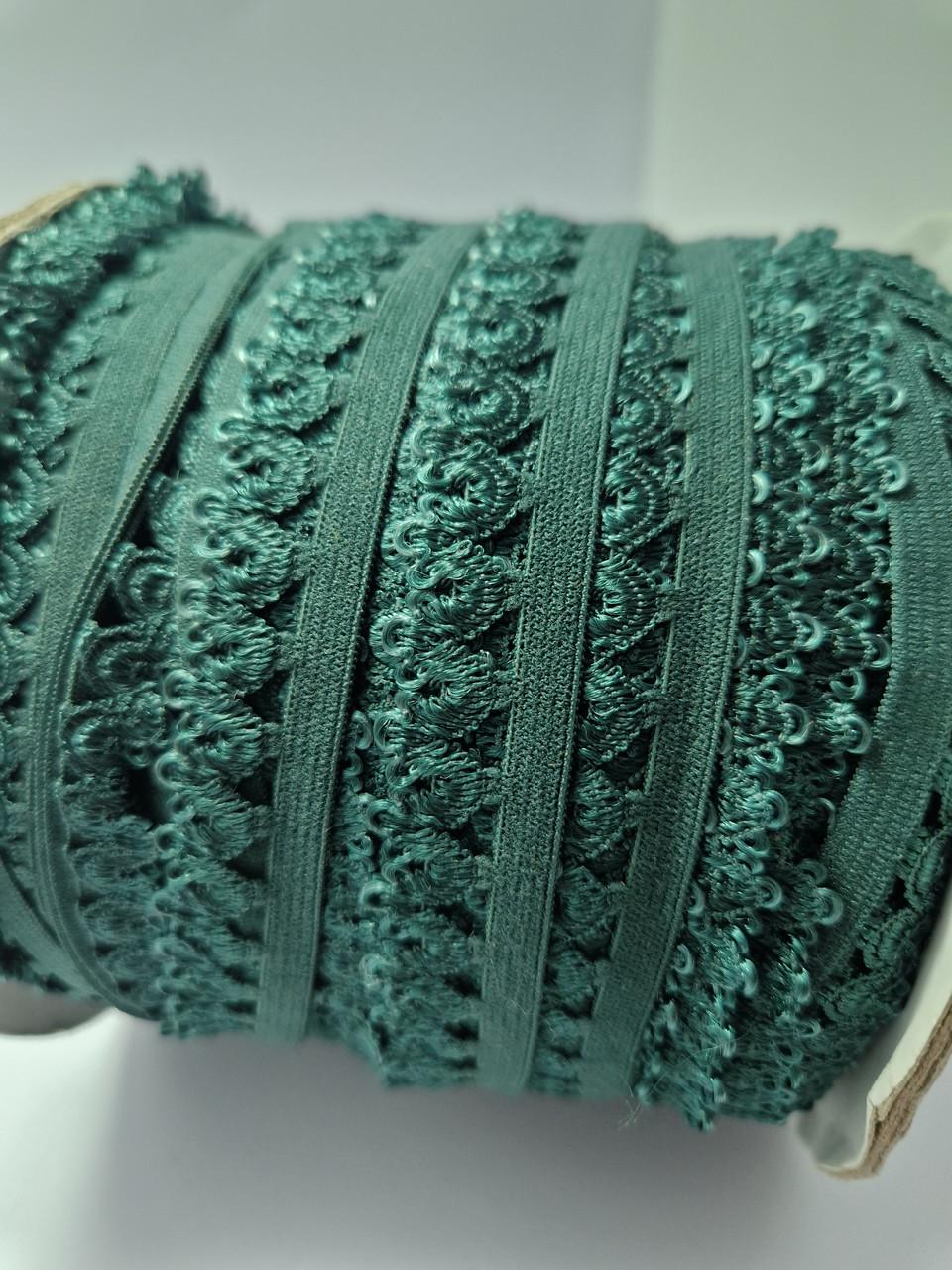 Резинка станова ажурна 1,5 см Зелений (1857300769) - фото 2 Резинка станова ажурна 1,5 см Зелений (1857300769) - фото 2