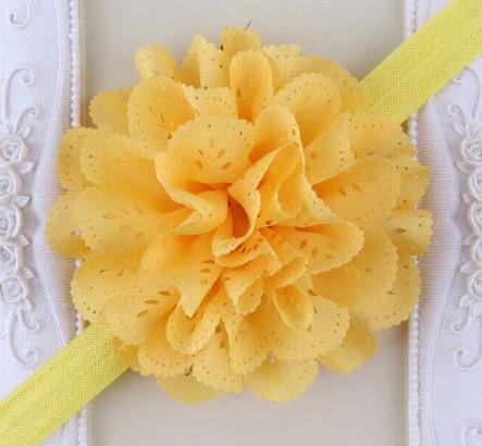 Повязка детская на голову для новорожденных One size Желтый (0008/7)