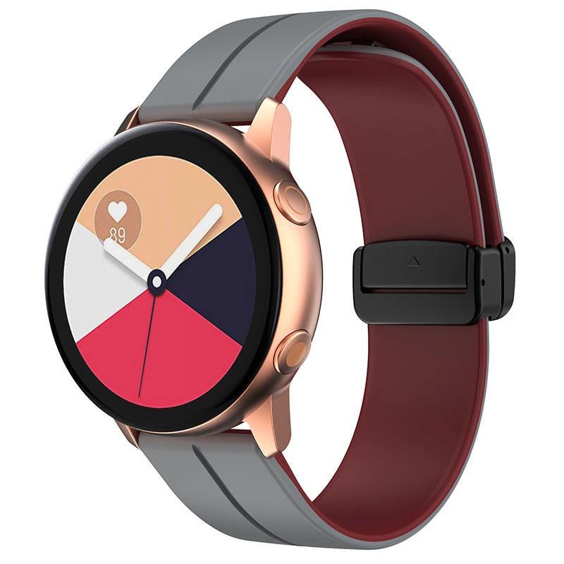 Ремінець силіконовий Classy для Smart Watch 20 мм Grey/Plum (00000068677_6)