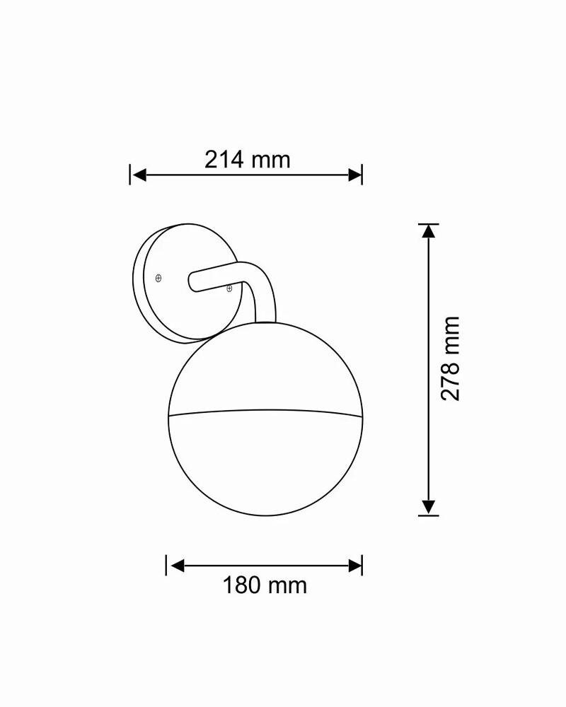 Світильник вуличний Goldlux 311610 Ulsa E27 1x12W IP44 BK (18585614) - фото 3