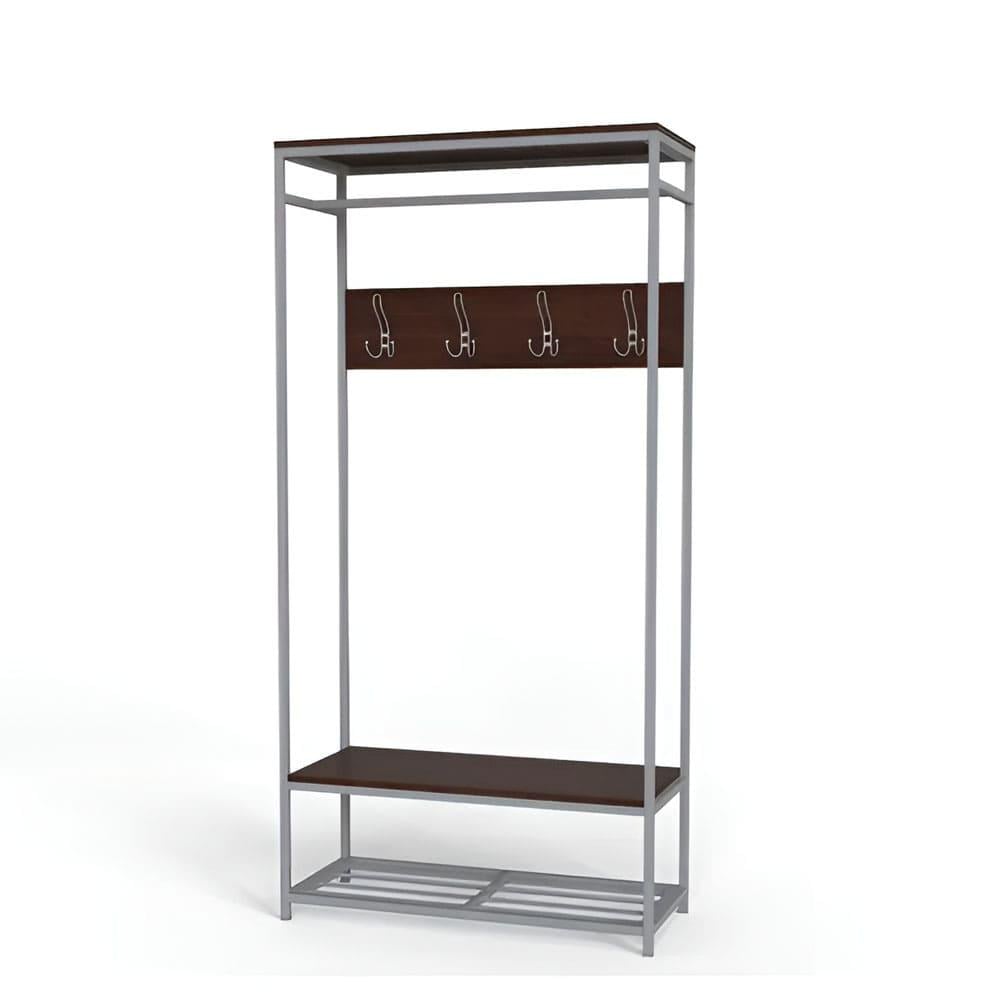 Вішалка модульна підлогова Ferrum-decor Треліс 15 ДСП 16 мм 180x90x38 см Сірий/Венге (FRD-105518)