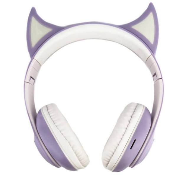 Навушники Bluetooth STN-25 з декоративними вушками і яскравим підсвічуванням Фіолетовий (2104618666) - фото 2 Навушники Bluetooth STN-25 з декоративними вушками і яскравим підсвічуванням Фіолетовий (2104618666) - фото 2