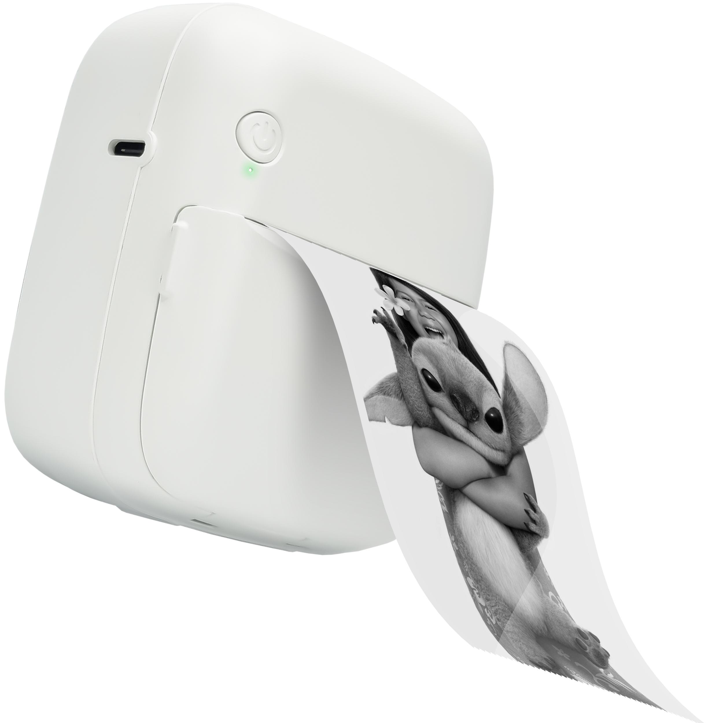 Термопринтер мобильный детский JETIX Mini Printer Student 2 с Bluetooth и ночником для термопечати со смартфона (27286212)