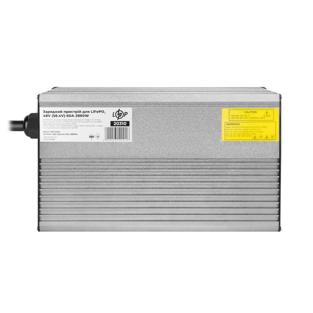 Зарядний пристрій для акумуляторів LiFePO4 48 V 58,4V-60A-2880W-LED №20310